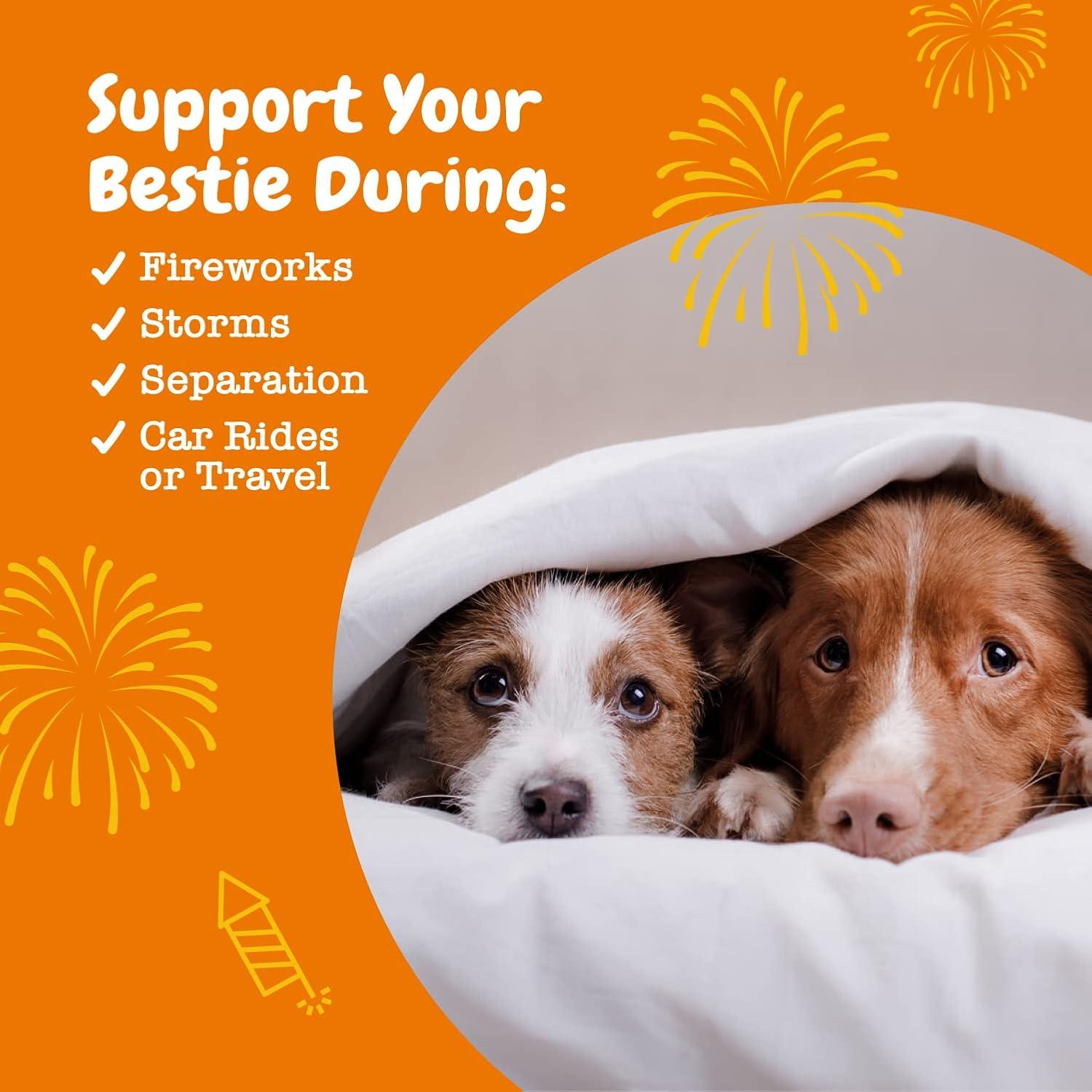 imageZesty Paws Advanced Calming Chews for Dogs  for Everyday Stress Relaxation Composure and Separation Turkey 90 CountBison