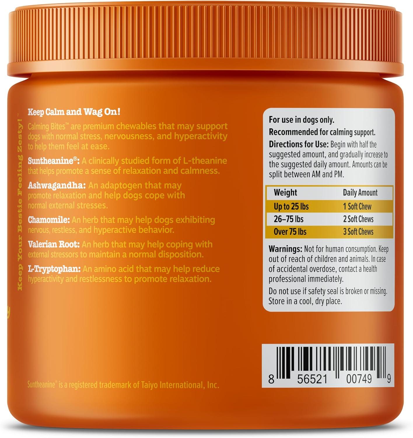 imageZesty Paws Advanced Calming Chews for Dogs  for Everyday Stress Relaxation Composure and Separation Turkey 90 CountTurkey