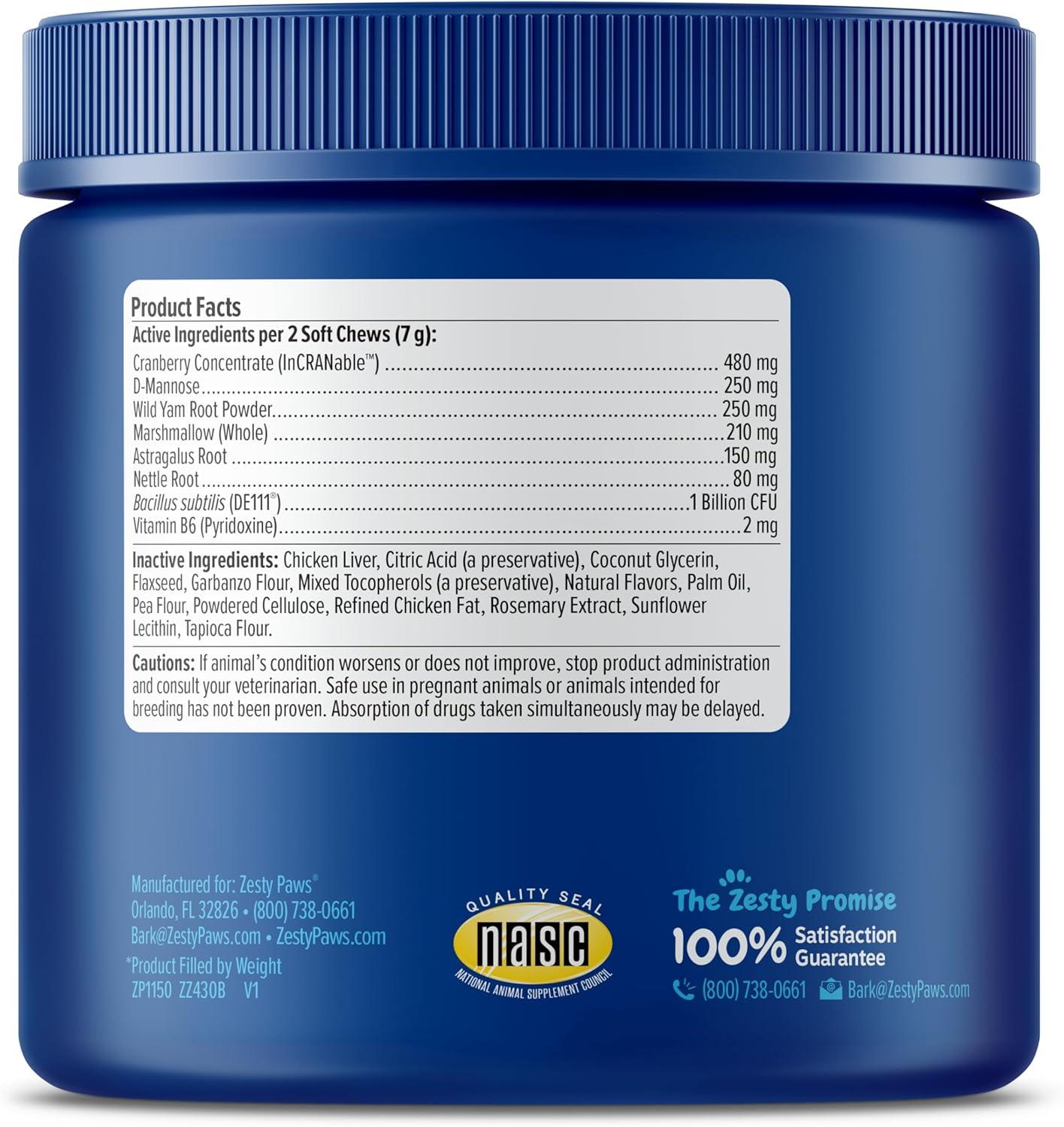 imageZesty Paws Cranberry Supplement for Dogs  Bladder Control for Dogs  Urinary Tract Support  Cranberry Chews  Immune ampamp Gut Support  Chicken  90 CountAdvanced  Chicken