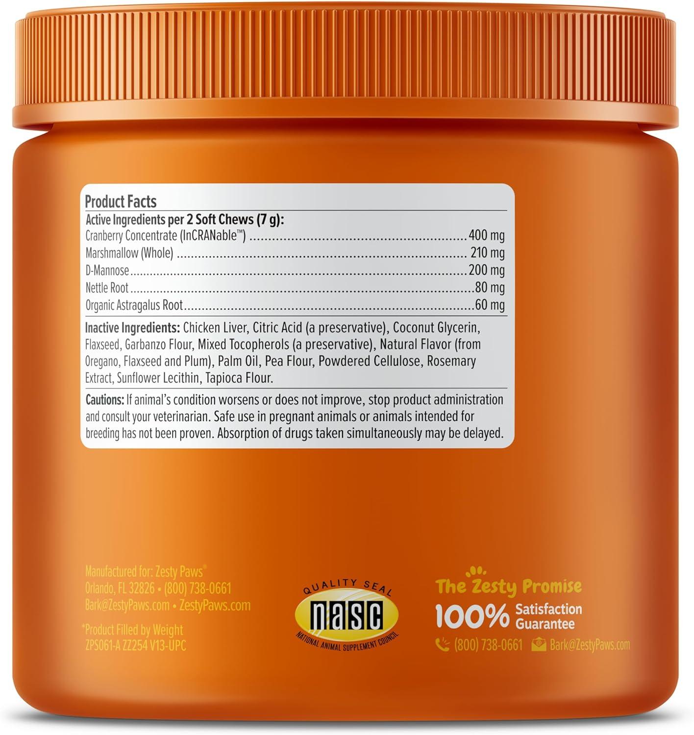 imageZesty Paws Cranberry Supplement for Dogs  Bladder Control for Dogs  Urinary Tract Support  Cranberry Chews  Immune ampamp Gut Support  Chicken  90 CountChicken