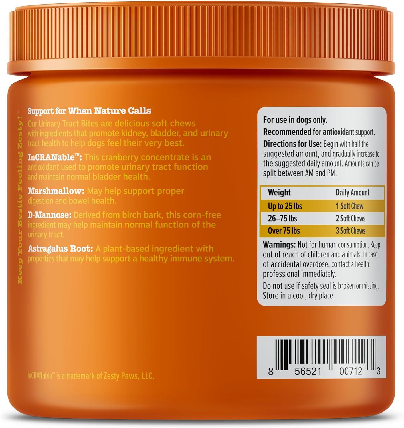 imageZesty Paws Cranberry Supplement for Dogs  Bladder Control for Dogs  Urinary Tract Support  Cranberry Chews  Immune ampamp Gut Support  Chicken  90 CountChicken