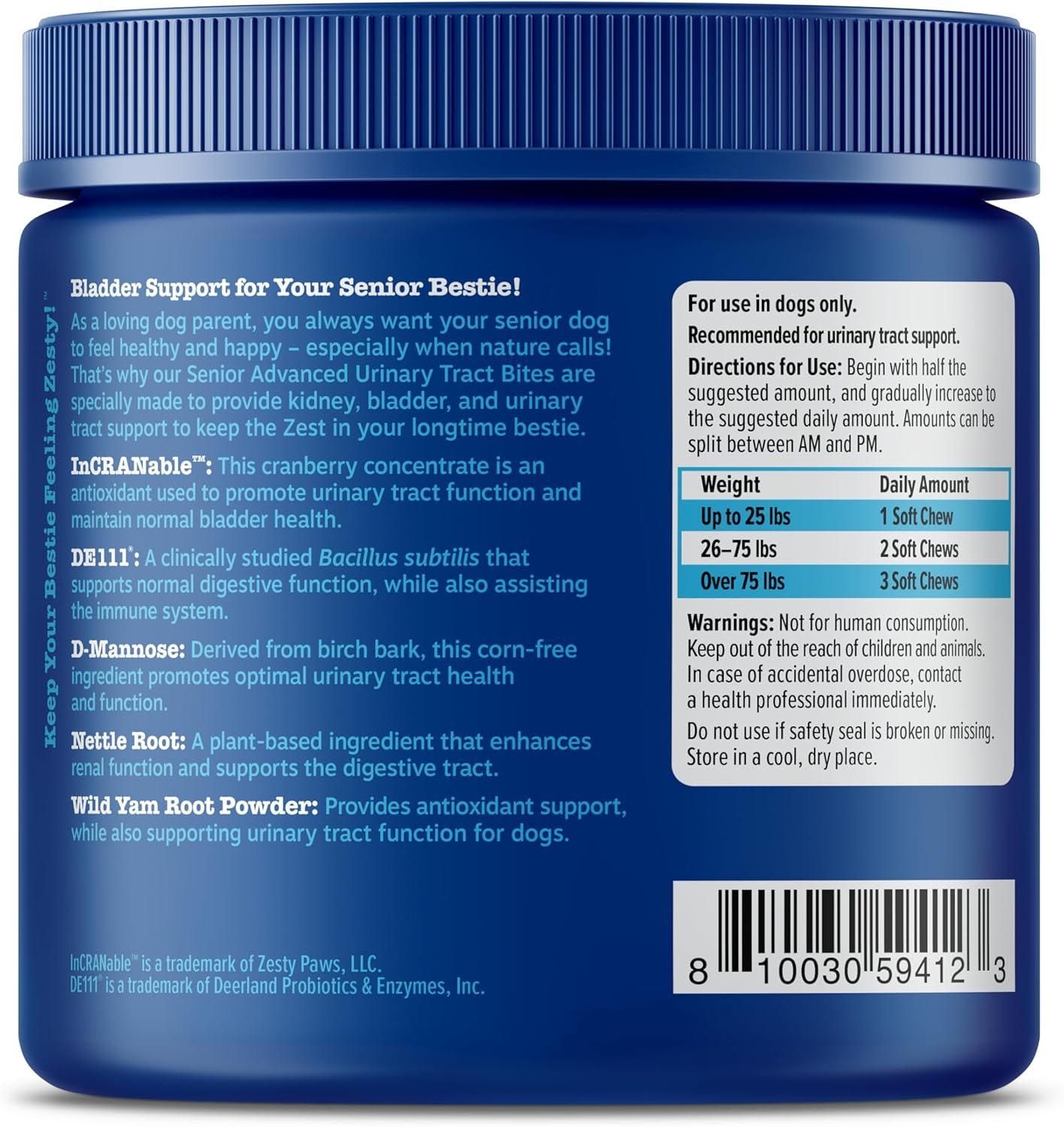 imageZesty Paws Cranberry Supplement for Dogs  Bladder Control for Dogs  Urinary Tract Support  Cranberry Chews  Immune ampamp Gut Support  Chicken  90 CountAdvanced  Chicken
