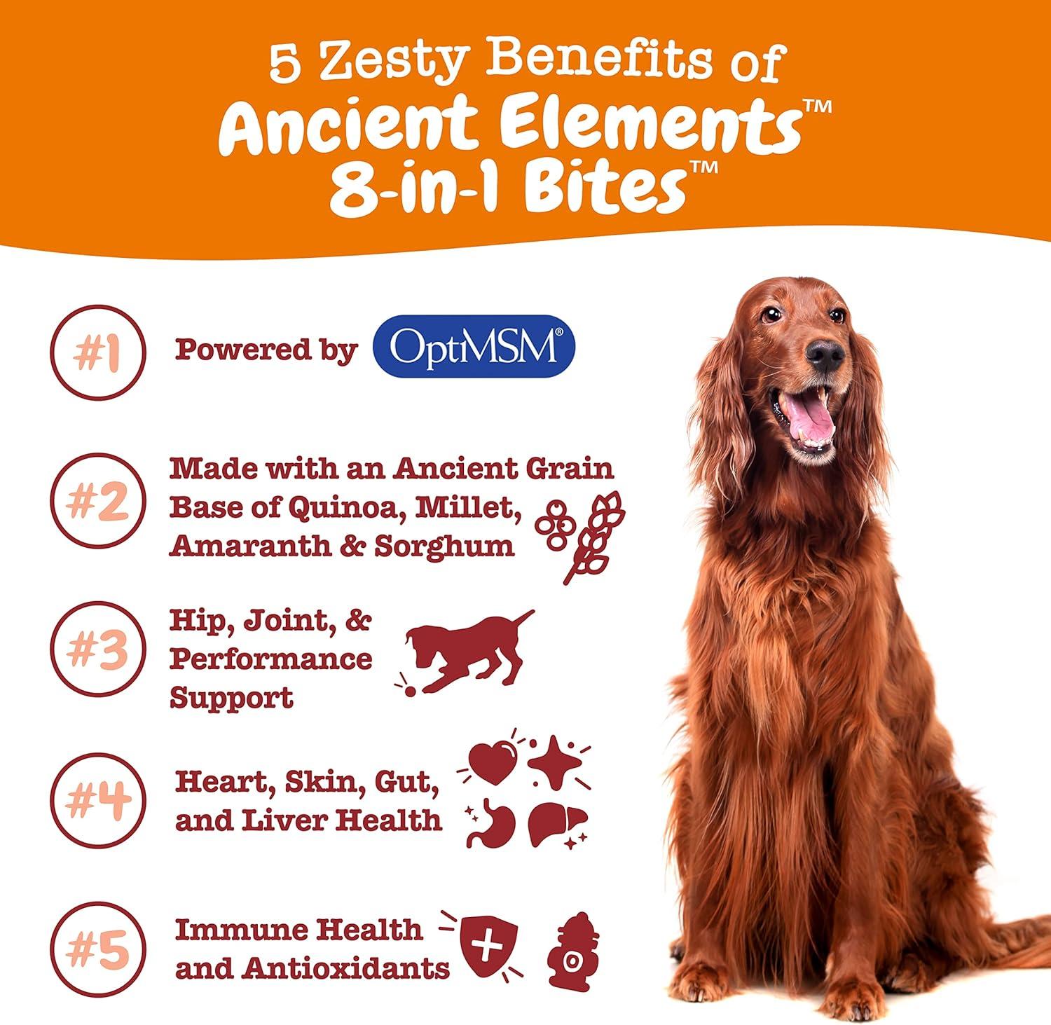 imageZesty Paws Dog Multivitamin Chewable Dog Vitamins and Supplements for Hip ampamp Joints Skin ampamp Coat Omega 3 Fish Oil for Dogs Senior ampamp Puppy Multivitamin  Bison 90ctBison