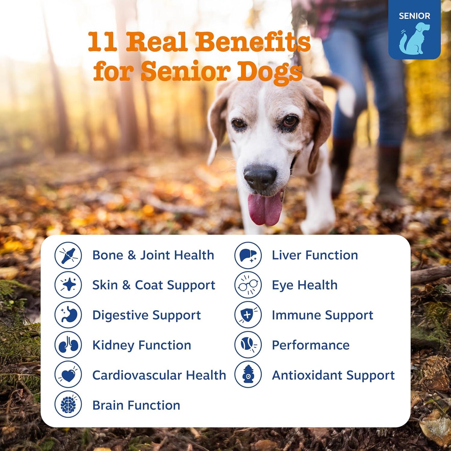 imageZesty Paws Dog Multivitamin Chewable Dog Vitamins and Supplements for Hip ampamp Joints Skin ampamp Coat Omega 3 Fish Oil for Dogs Senior ampamp Puppy Multivitamin  Bison 90ctBeef  Advanced