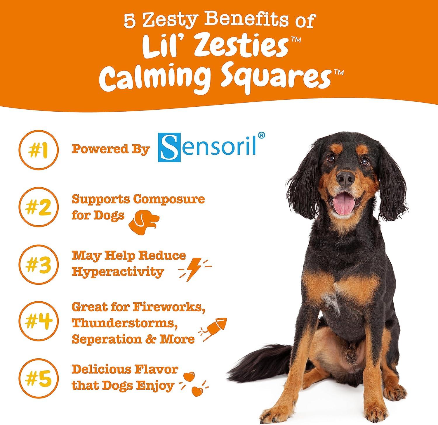 imageZesty Paws Flavored Soft Chews  Calming for Dogs Anxiety Composure Relief with Ashwagandha Melatonin Chamomile Passionflower Dog Stress Separation Aid for Fireworks and Thunder 20 ozChicken