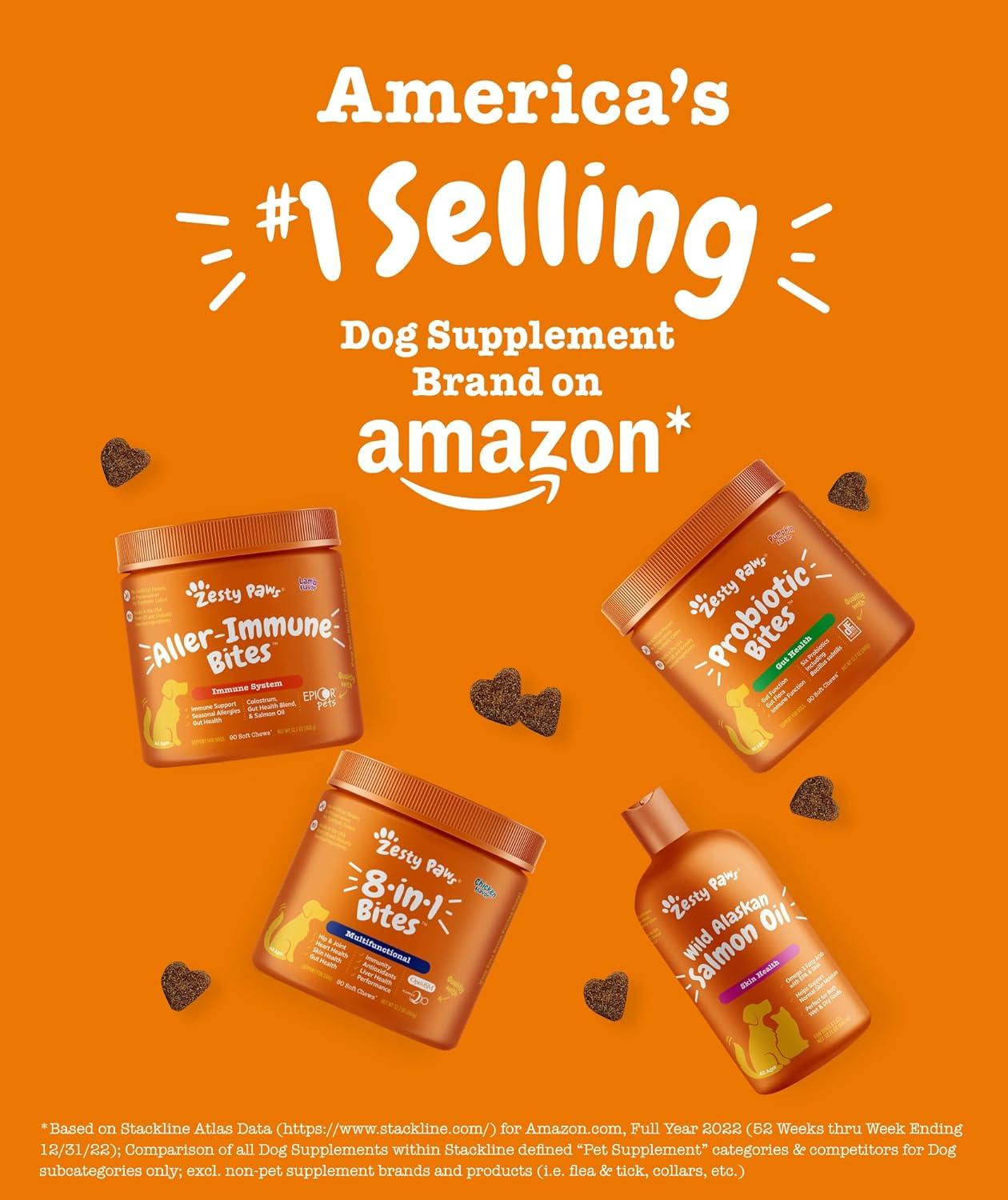 imageZesty Paws OraStix for Dogs  AllerImmune Sticks with Hemp Seed Turmeric EpiCor Pets Fish Oil Supports Immune Function Seasonal Allergies Skin Health Healthy Teeth Gum Blend 25oz