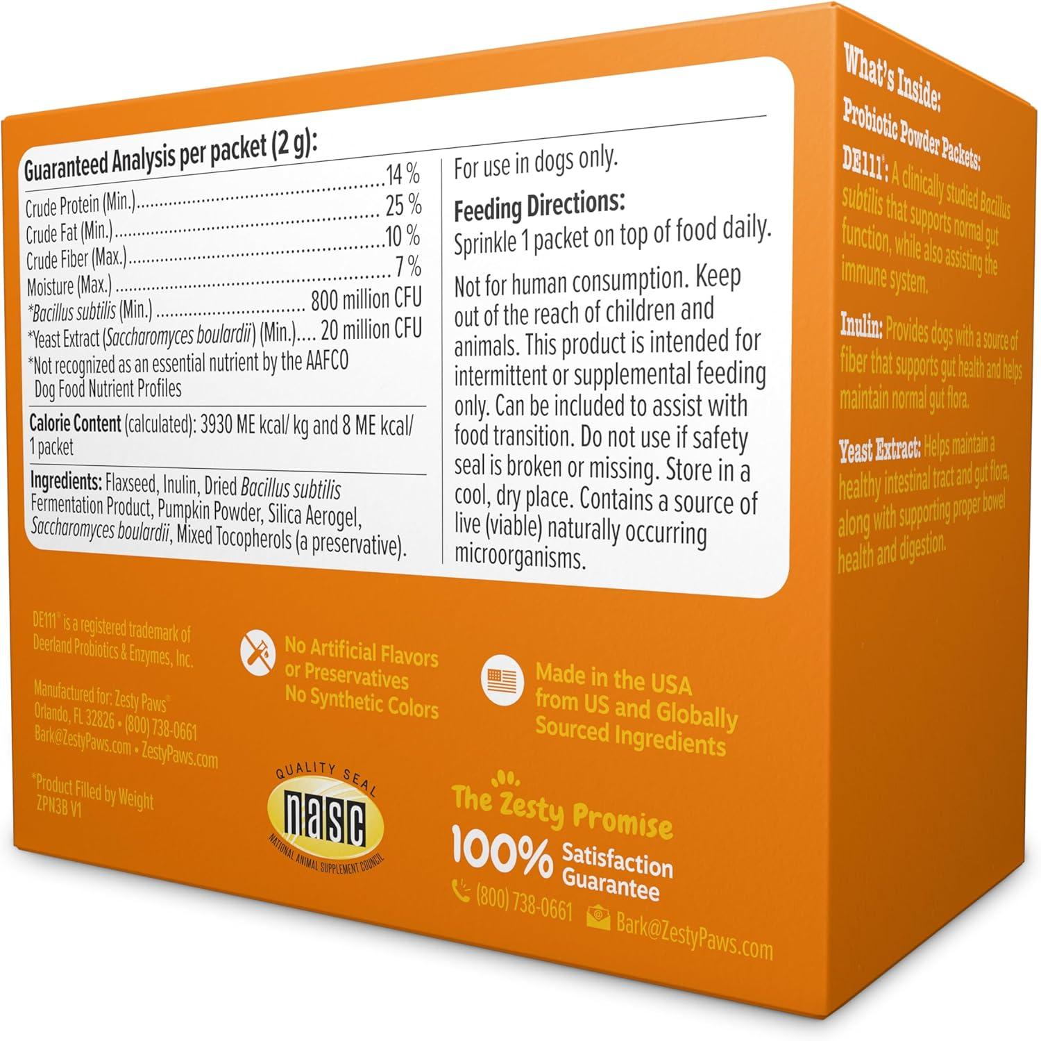 imageZesty Paws Probiotics for Dogs Digestive Enzymes Gut Flora Digestive Health Diarrhea ampamp Bowel Support DE111 Dog Probiotics Soft Chew for Pet Immune System Chicken 90 CtDog  Pumpkin