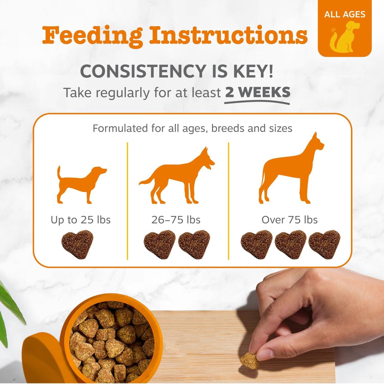 imageZesty Paws Probiotics for Dogs Digestive Enzymes Gut Flora Digestive Health Diarrhea ampamp Bowel Support DE111 Dog Probiotics Soft Chew for Pet Immune System Chicken 90 CtChicken  Vegetable