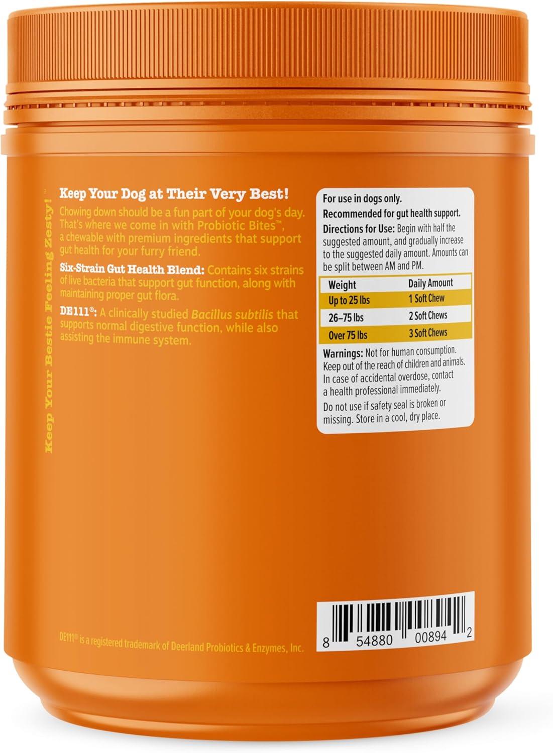 imageZesty Paws Probiotics for Dogs Digestive Enzymes Gut Flora Digestive Health Diarrhea ampamp Bowel Support DE111 Dog Probiotics Soft Chew for Pet Immune System Chicken 90 CtPumpkin