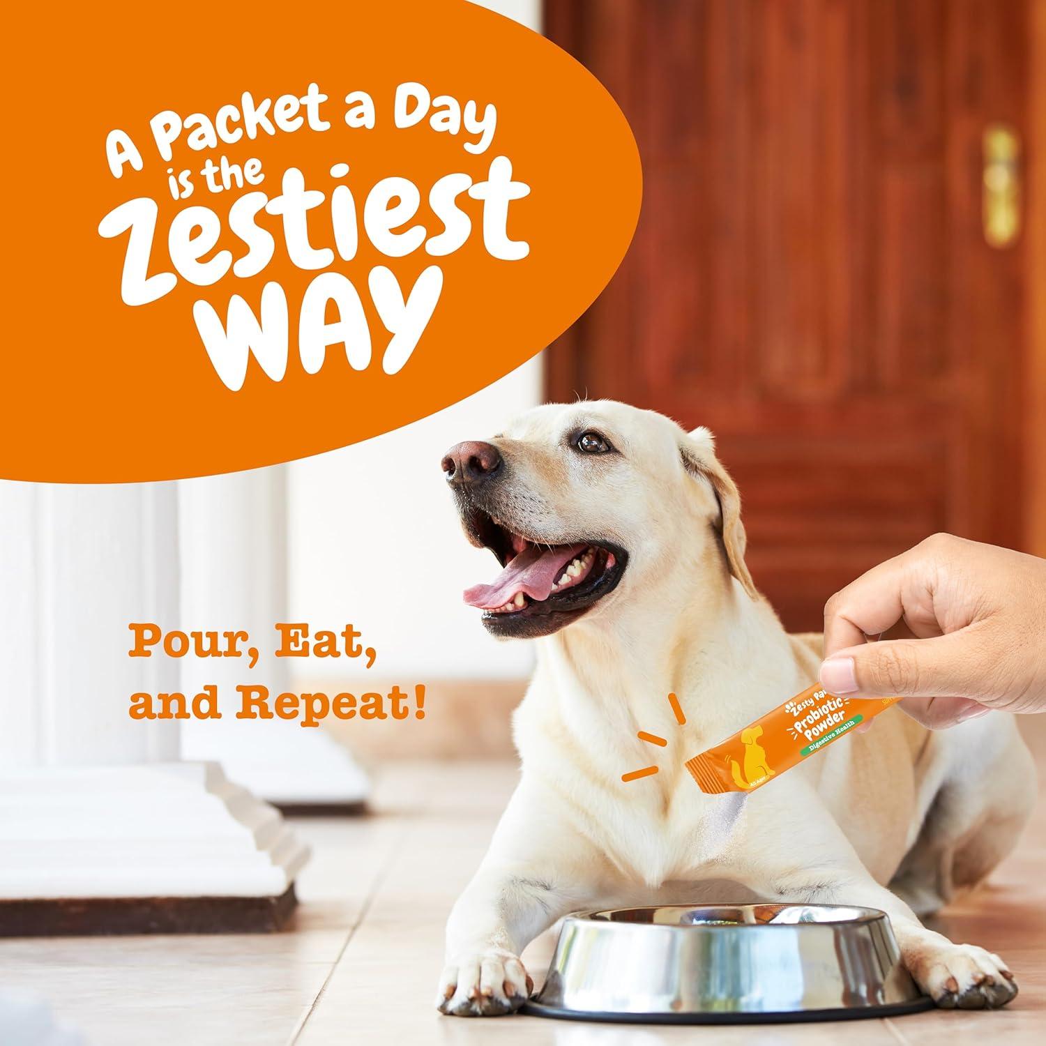 imageZesty Paws Probiotics for Dogs Digestive Enzymes Gut Flora Digestive Health Diarrhea ampamp Bowel Support DE111 Dog Probiotics Soft Chew for Pet Immune System Chicken 90 CtDog  Pumpkin