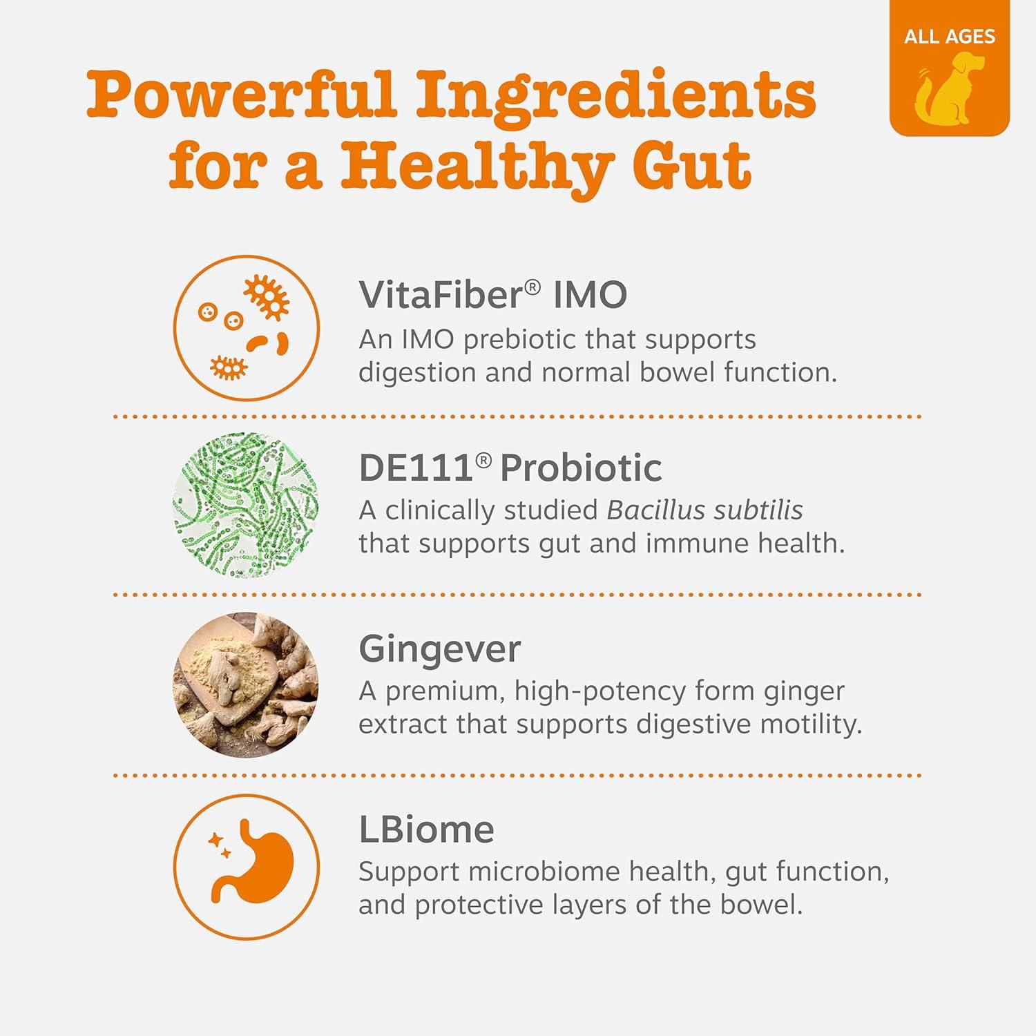 imageZesty Paws Probiotics for Dogs Digestive Enzymes Gut Flora Digestive Health Diarrhea ampamp Bowel Support DE111 Dog Probiotics Soft Chew for Pet Immune System Chicken 90 CtChicken  Vegetable