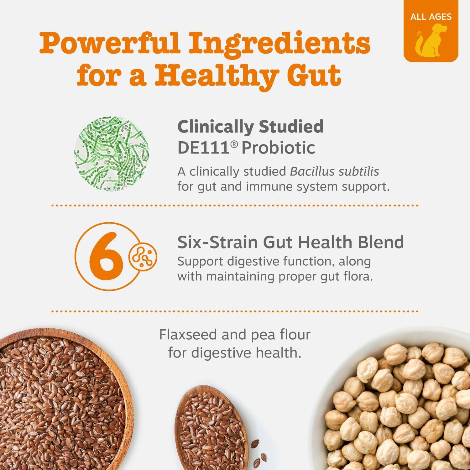 imageZesty Paws Probiotics for Dogs Digestive Enzymes Gut Flora Digestive Health Diarrhea ampamp Bowel Support DE111 Dog Probiotics Soft Chew for Pet Immune System Chicken 90 CtChicken