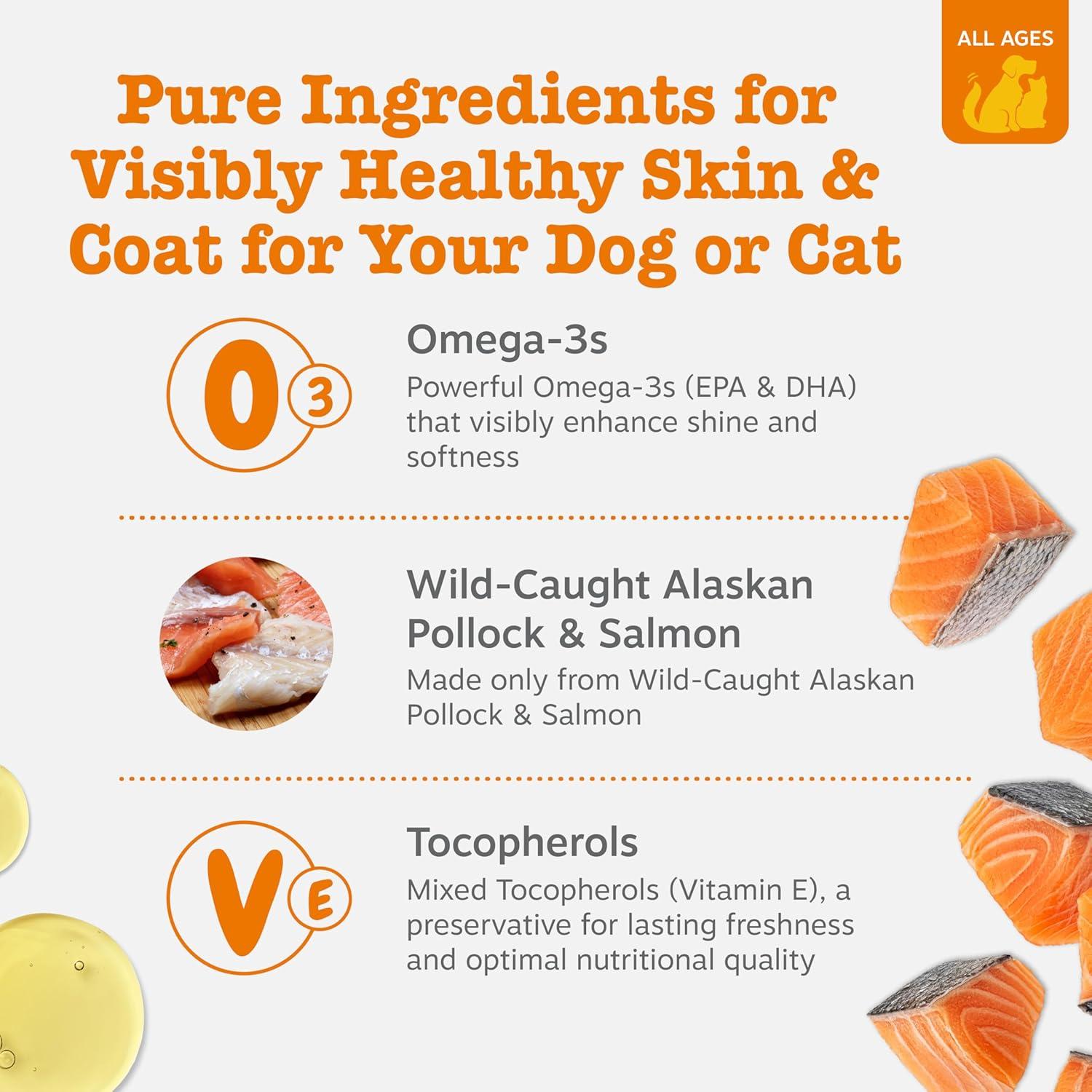imageZesty Paws Salmon Omega Oil Hemp for Dogs and Cats with Wild Alaskan Salmon Oil Omega 3 and 6 Fatty Acids with EPA DHA for Pets Supports Normal Skin Moisture and Immune System Function 16ozSalmon Oil