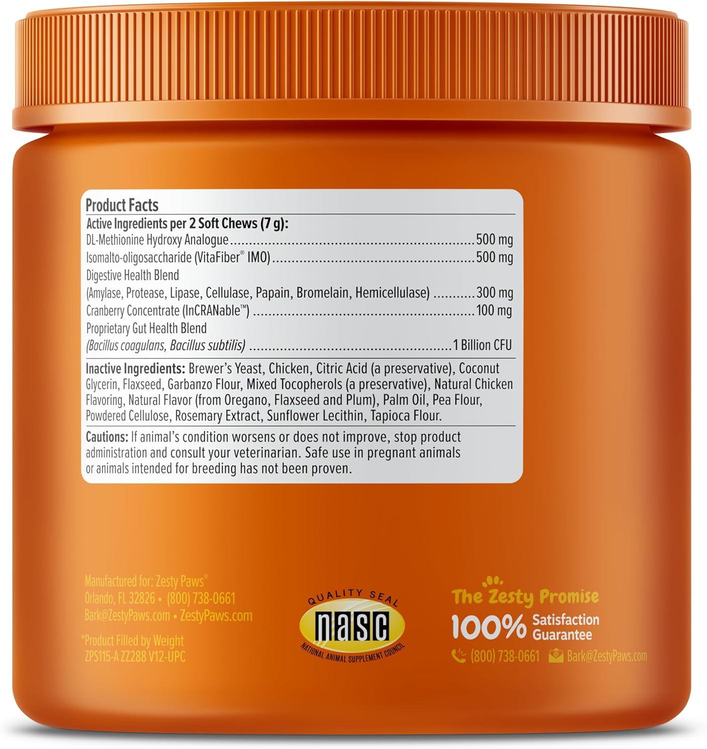 imageZesty Paws Stay Green Bites for Dogs  Grass Burn Soft Chews for Lawn Spots Caused by Dog Urine  with Cranberry for Urinary Tract ampamp Bladder  Beef  90 CountChicken