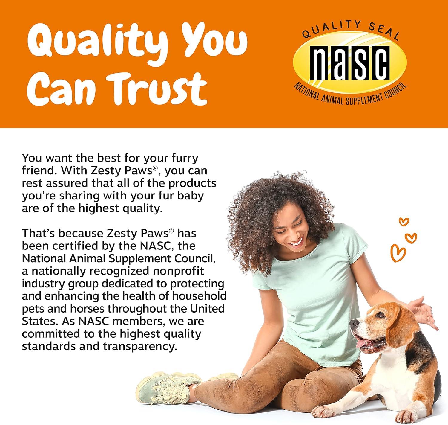 imageZesty Paws Vet Strength Mobility Bites Beef ampamp Bacon Flavor Hip ampamp Joint Support Chews for Dogs with Glucosamine Chondroitin MSM Hyaluronic Acid ampamp Serrazimes  90 CountBeef  Bacon  Vet Strength
