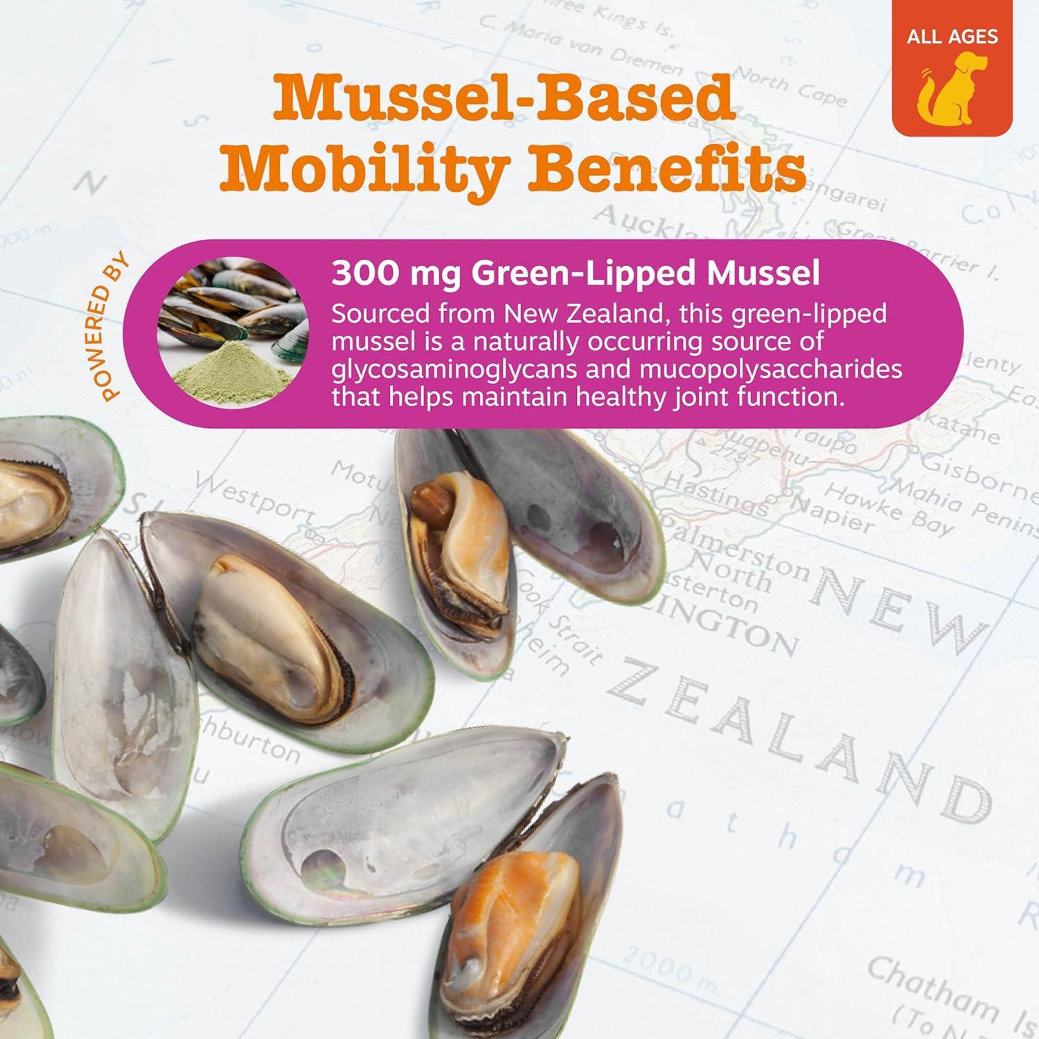 imageZesty Paws Vet Strength Mobility Bites Beef ampamp Bacon Flavor Hip ampamp Joint Support Chews for Dogs with Glucosamine Chondroitin MSM Hyaluronic Acid ampamp Serrazimes  90 CountChicken  Mussel
