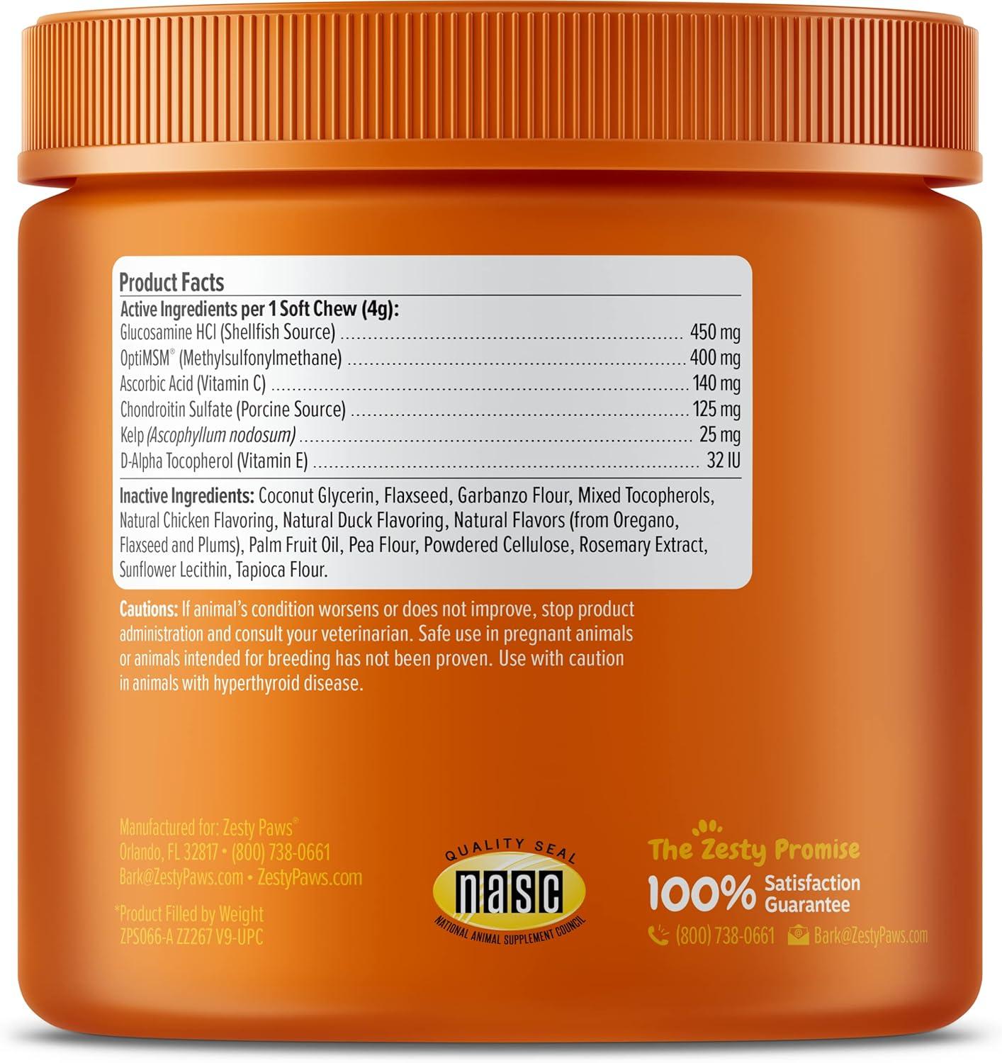 imageMobility Bites for Dogs Hip and Joint All Ages Duck 90 Soft Chews 127 oz 360 g Zesty Paws Discontinued Listing DO NOT Buy