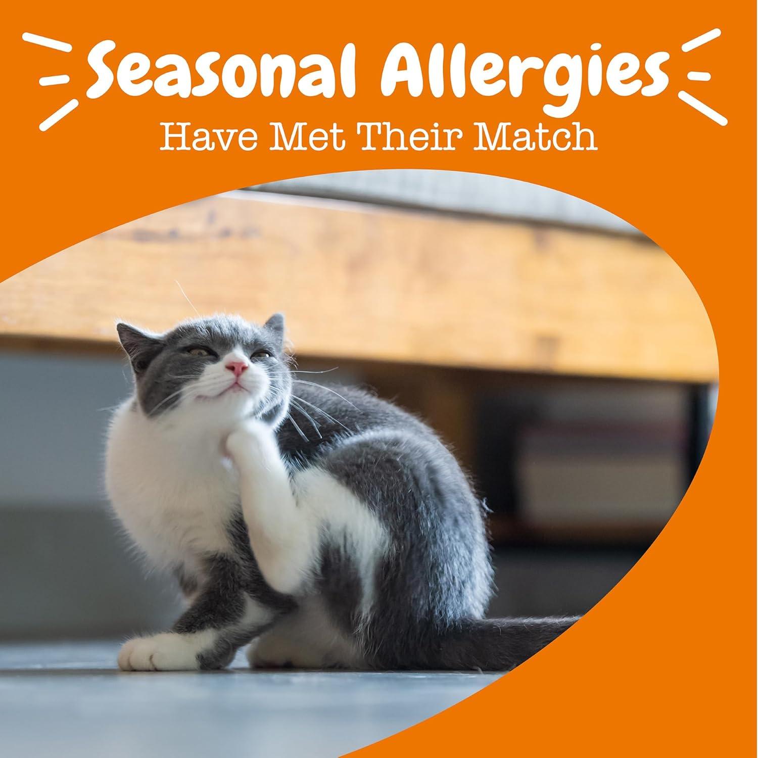 imageZesty Paws Allergy ampamp Immune Mousse  Cat Vitamins ampamp Supplements Treats  Allergy Relief for Cats LLysine Squeeze up for Immunity Skin Health ampamp Antioxidant Support  Chicken 14ctChicken
