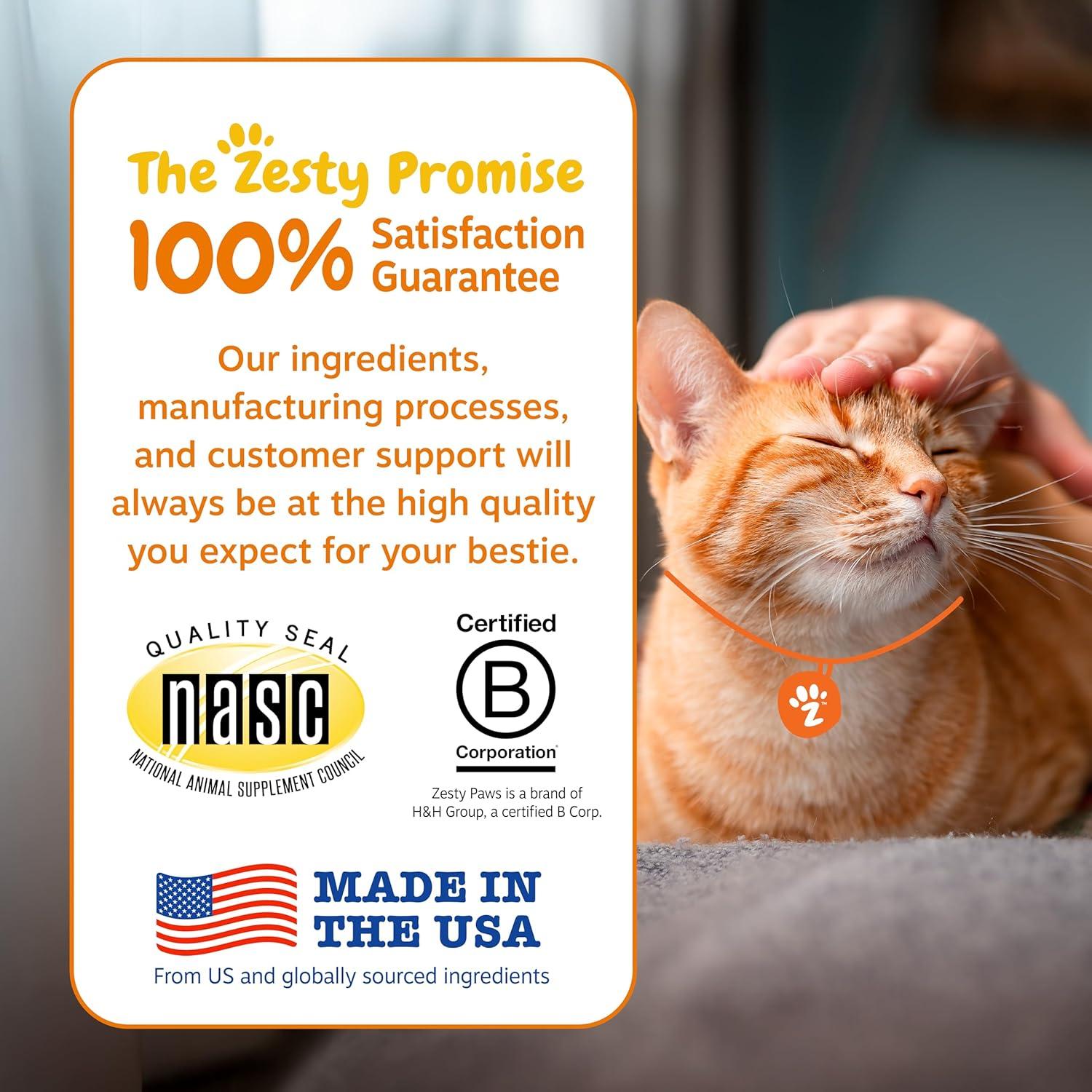 imageZesty Paws Hairball Bites for Cats  Cat Furball Support  Functional Supplement with Omega 3 Fish Oil EPA ampamp DHA  Zinc Biotin ampamp Psyllium Husk  Supports Gut ampamp Skin Health  60 CountBacon  Chews