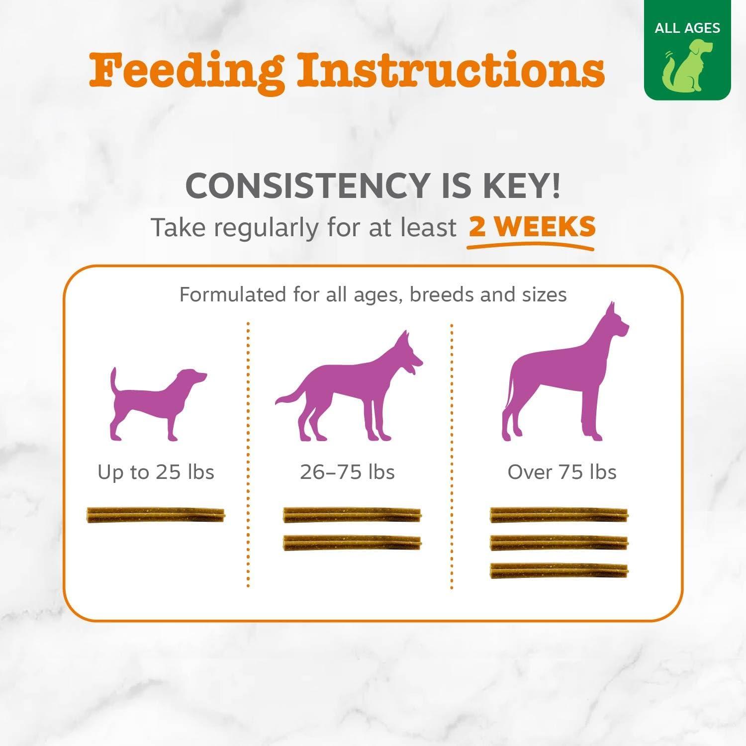imageZesty Paws OraStix for Dogs  Omega Sticks with Hemp Salmon Krill Oil Bone Broth Anti Itch Skin Coat Care Hip ampamp Joint Health Heart Immune System Support Dog Tartar Teeth Cleaning 25ozPeppermint