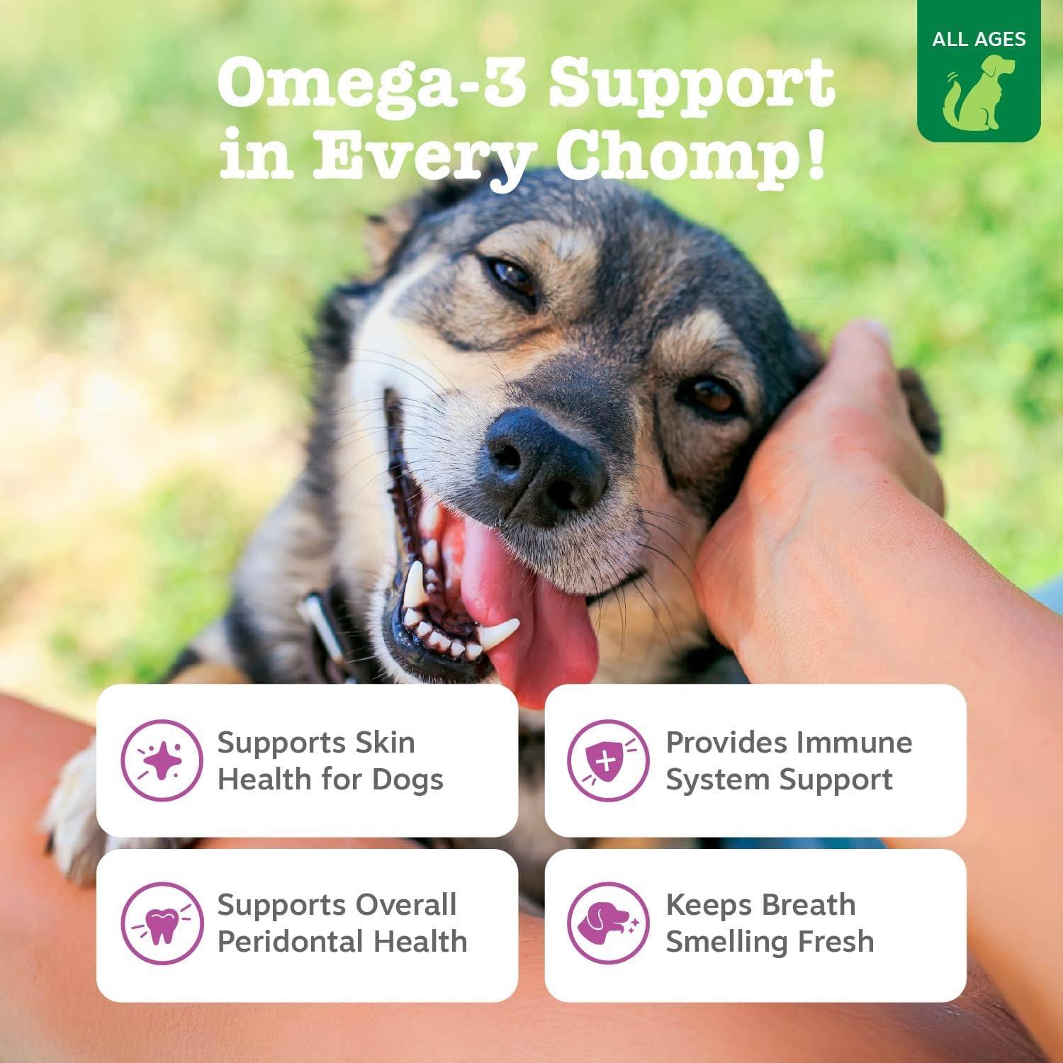 imageZesty Paws OraStix for Dogs  Omega Sticks with Hemp Salmon Krill Oil Bone Broth Anti Itch Skin Coat Care Hip ampamp Joint Health Heart Immune System Support Dog Tartar Teeth Cleaning 25ozPeppermint