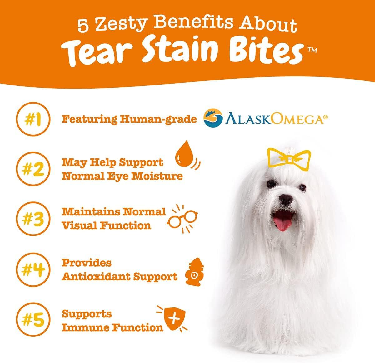 imageZesty Paws Tear Stain Support Soft Chews for Dogs  for Eye Moisture  Vision ampamp Immune Support  Functional Supplements with Fish Oil Lutein Cranberry ampamp Vitamin C  Chicken Flavor  90 ct