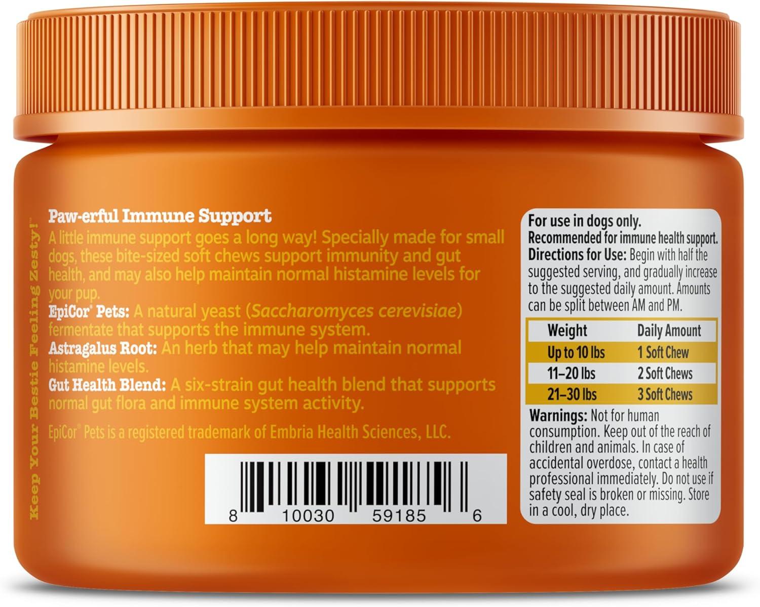 imageZesty Paws Dog Allergy Relief  Anti Itch Supplement  Omega 3 Probiotics for Dogs  Digestive Health  Soft Chews for Skin ampamp Seasonal Allergies  with Epicor Pets  Puppy  Lamb  90 CountLamb  Mini