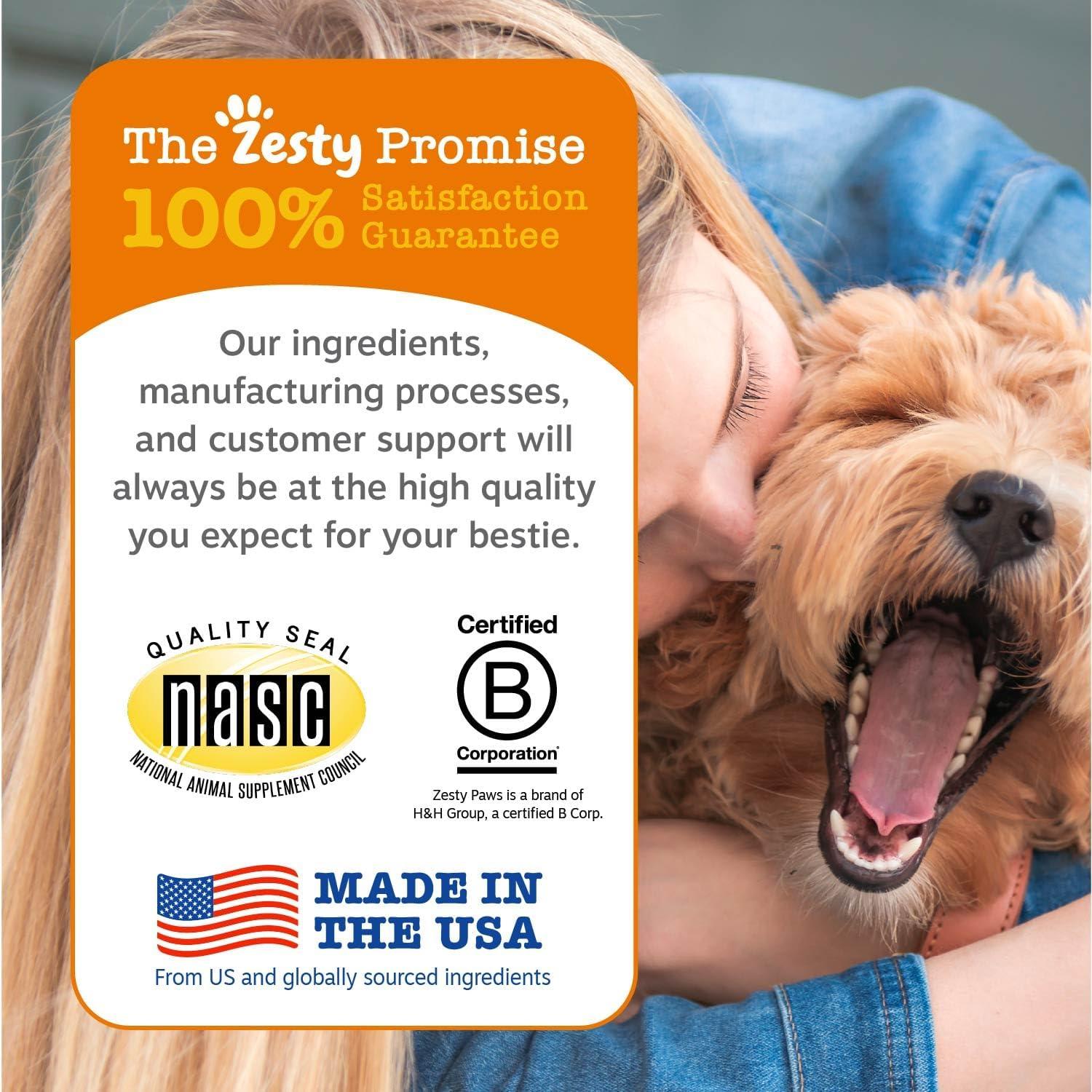 imageZesty Paws Dog Allergy Relief  Anti Itch Supplement  Omega 3 Probiotics for Dogs  Digestive Health  Soft Chews for Skin ampamp Seasonal Allergies  with Epicor Pets  Puppy  Lamb  90 CountSmoked Cheese