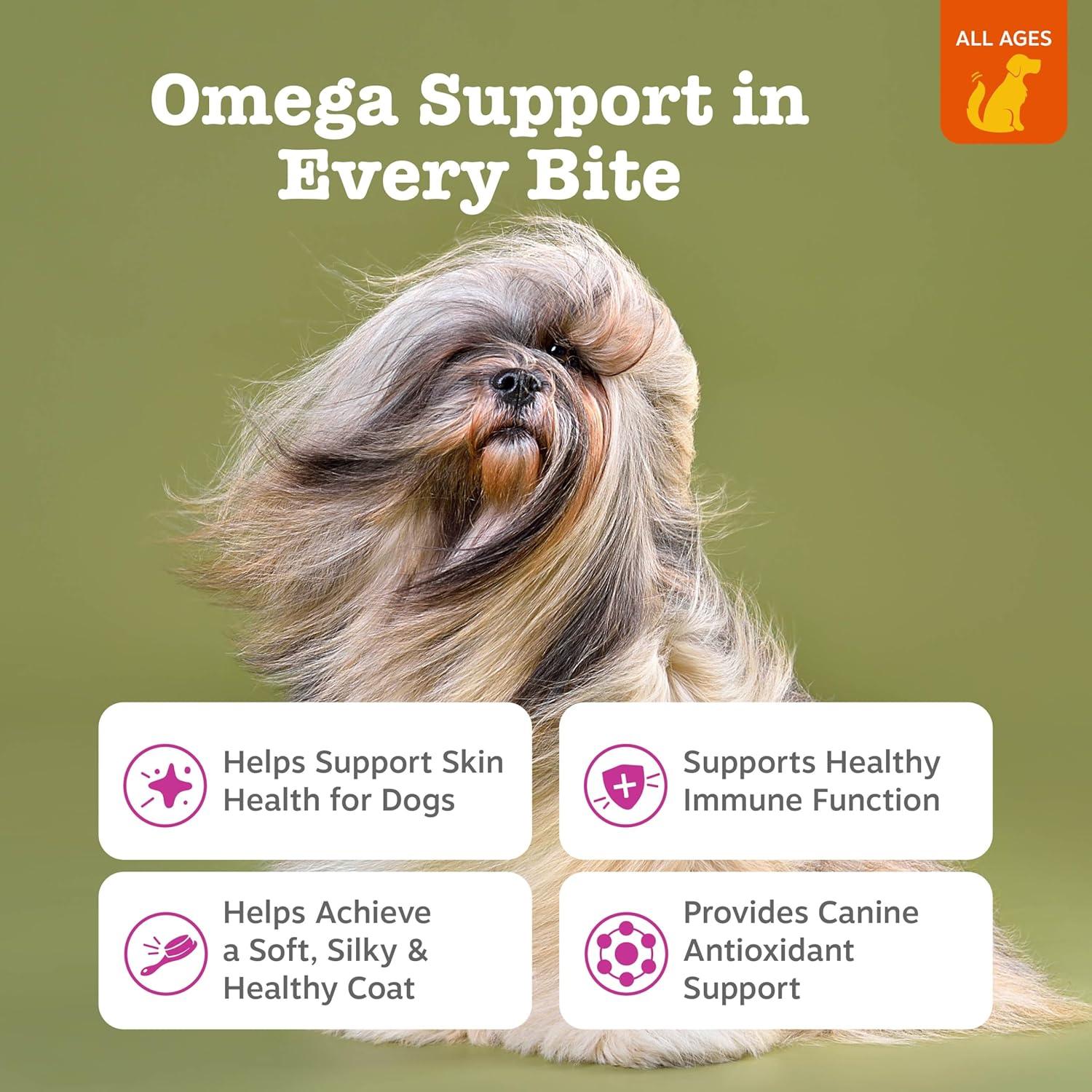 imageZesty Paws Salmon Oil for Dogs Skin and Coat Omega 3 Fish Oil Chews Dog Allergy Relief Chews Itch Relief Supplement 250 Count Salmon FlavorBacon