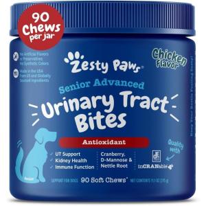 imageZesty Paws Cranberry Supplement for Dogs  Bladder Control for Dogs  Urinary Tract Support  Cranberry Chews  Immune ampamp Gut Support  Chicken  90 CountAdvanced  Chicken