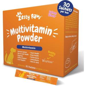 imageZesty Paws Dog Multivitamin Chewable Dog Vitamins and Supplements for Hip ampamp Joints Skin ampamp Coat Omega 3 Fish Oil for Dogs Senior ampamp Puppy Multivitamin  Bison 90ctSalmon