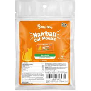 imageZesty Paws Hairball Bites for Cats  Cat Furball Support  Functional Supplement with Omega 3 Fish Oil EPA ampamp DHA  Zinc Biotin ampamp Psyllium Husk  Supports Gut ampamp Skin Health  60 CountChicken  Mousse
