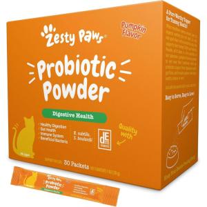 imageZesty Paws Probiotics for Dogs Digestive Enzymes Gut Flora Digestive Health Diarrhea ampamp Bowel Support DE111 Dog Probiotics Soft Chew for Pet Immune System Chicken 90 CtCat  Pumpkin