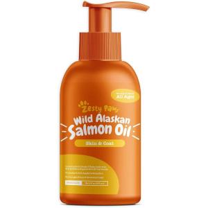 imageZesty Paws Salmon Omega Oil Hemp for Dogs and Cats with Wild Alaskan Salmon Oil Omega 3 and 6 Fatty Acids with EPA DHA for Pets Supports Normal Skin Moisture and Immune System Function 16ozSalmon Oil