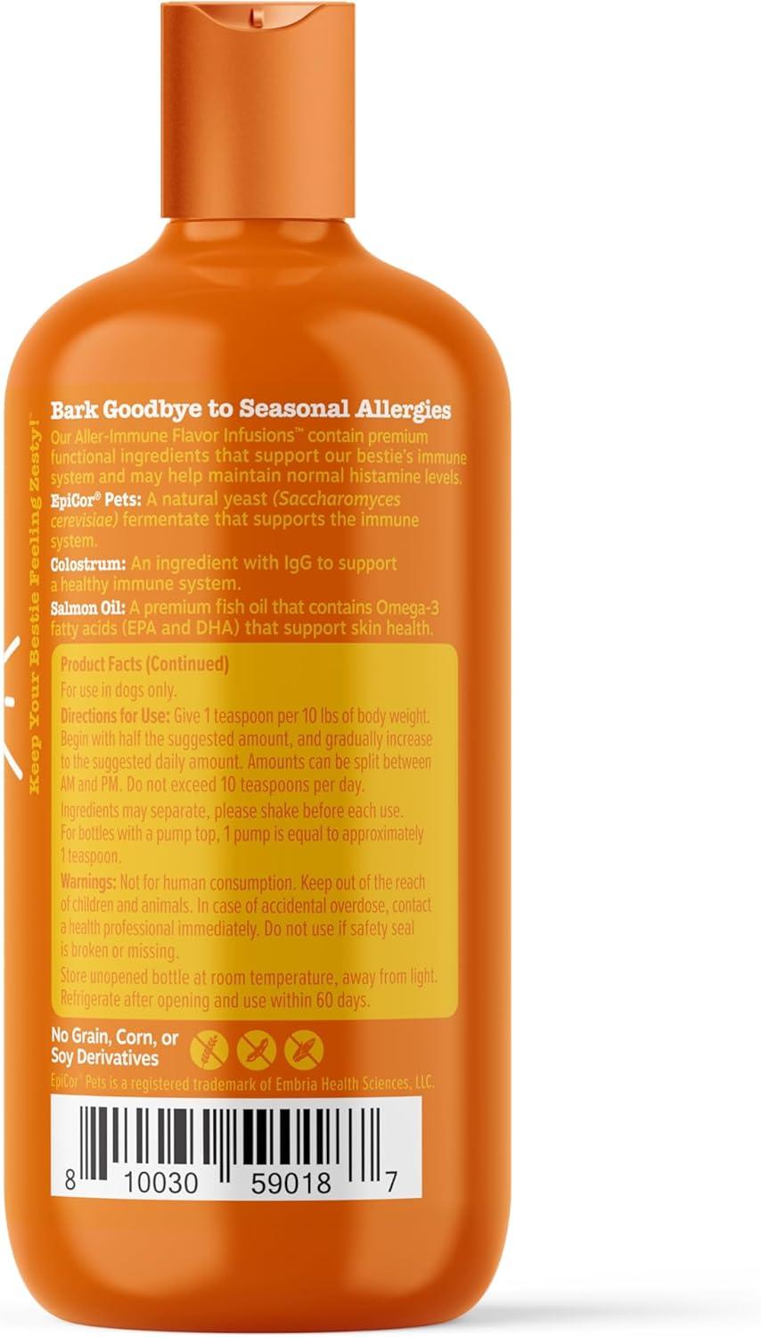 imageZesty Paws Allergy ampamp Immune Flavor Infusions for Dogs  with Omega 3 Salmon Oil for Sensitive Skin EpiCor Pets Colostrum ampamp Quercetin  Supports Seasonal Allergies  Chicken Flavor  16 fl ozChicken