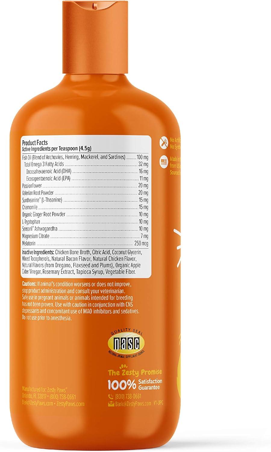 imageZesty Paws Calming Flavor Infusions for Dogs  Composure ampamp Relaxation for Everyday Stress ampamp Separation  with Ashwagandha Melatonin LTheanine ampamp LTryptophan  16 fl oz