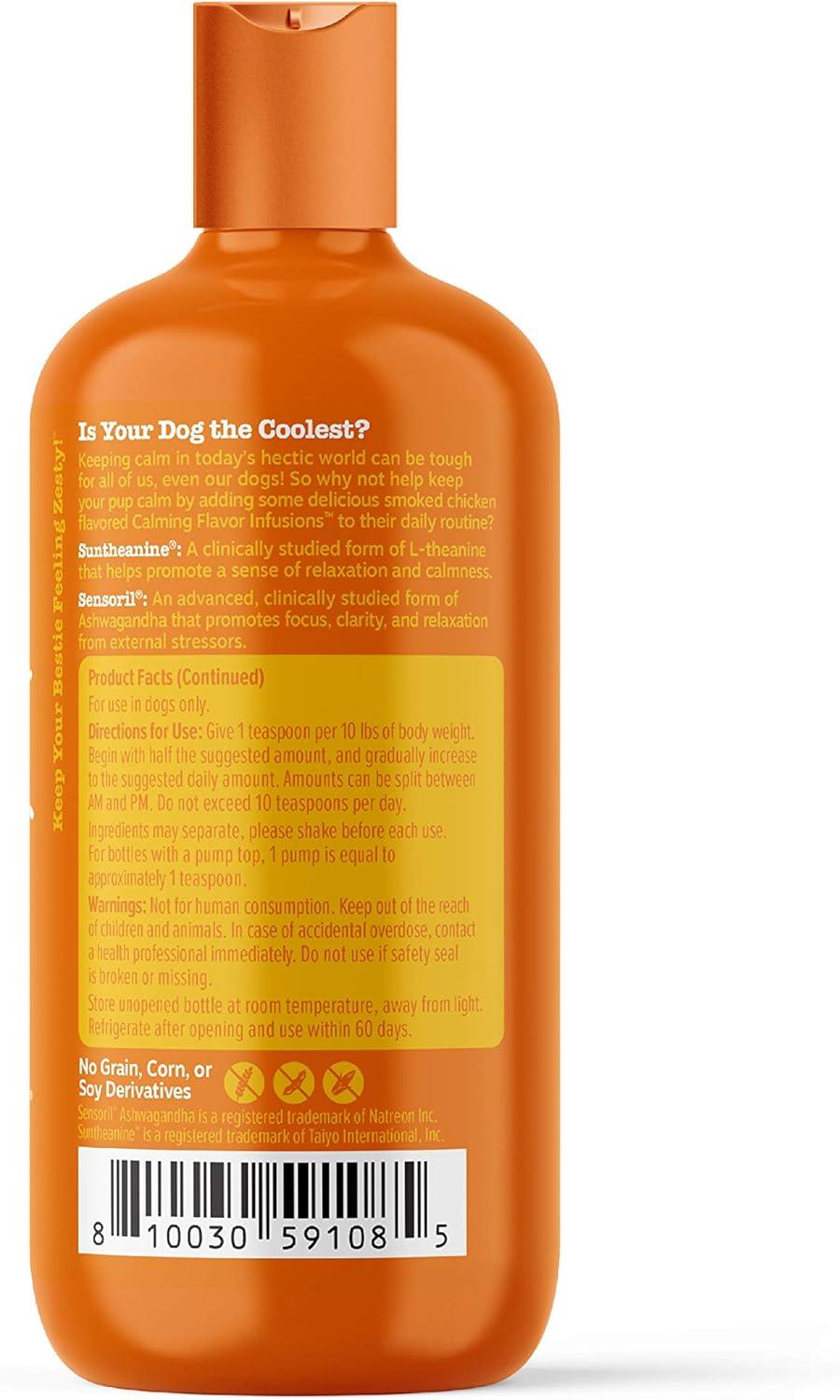 imageZesty Paws Calming Flavor Infusions for Dogs  Composure ampamp Relaxation for Everyday Stress ampamp Separation  with Ashwagandha Melatonin LTheanine ampamp LTryptophan  16 fl oz