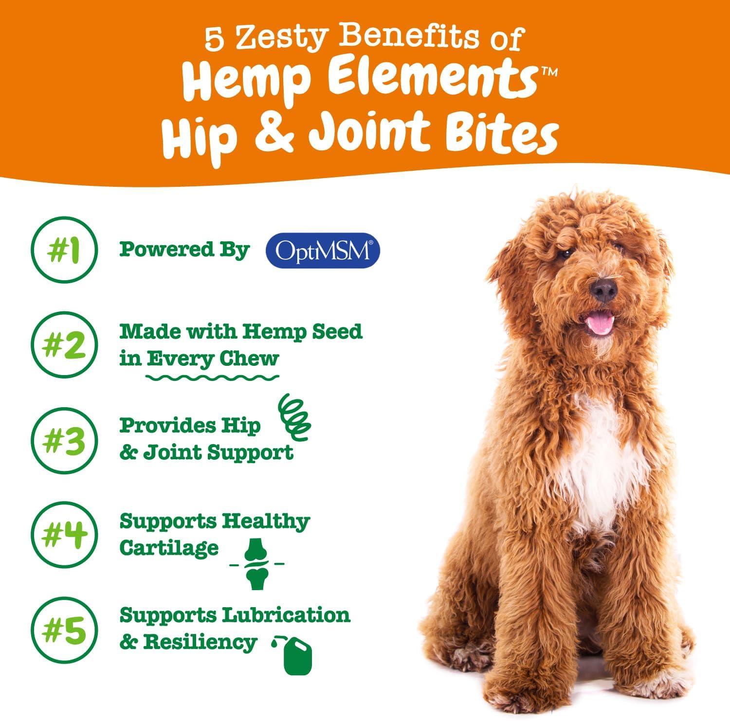 imageZesty Paws Hip and Joint for Dogs Glucosamine for Dogs Hip and Joint Supplement with Chondroitin MSM Vitamins C ampamp E  Bacon 50 CountChicken  Hemp