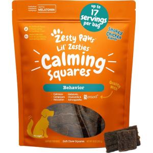 imageZesty Paws Flavored Soft Chews  Calming for Dogs Anxiety Composure Relief with Ashwagandha Melatonin Chamomile Passionflower Dog Stress Separation Aid for Fireworks and Thunder 10 ozChicken