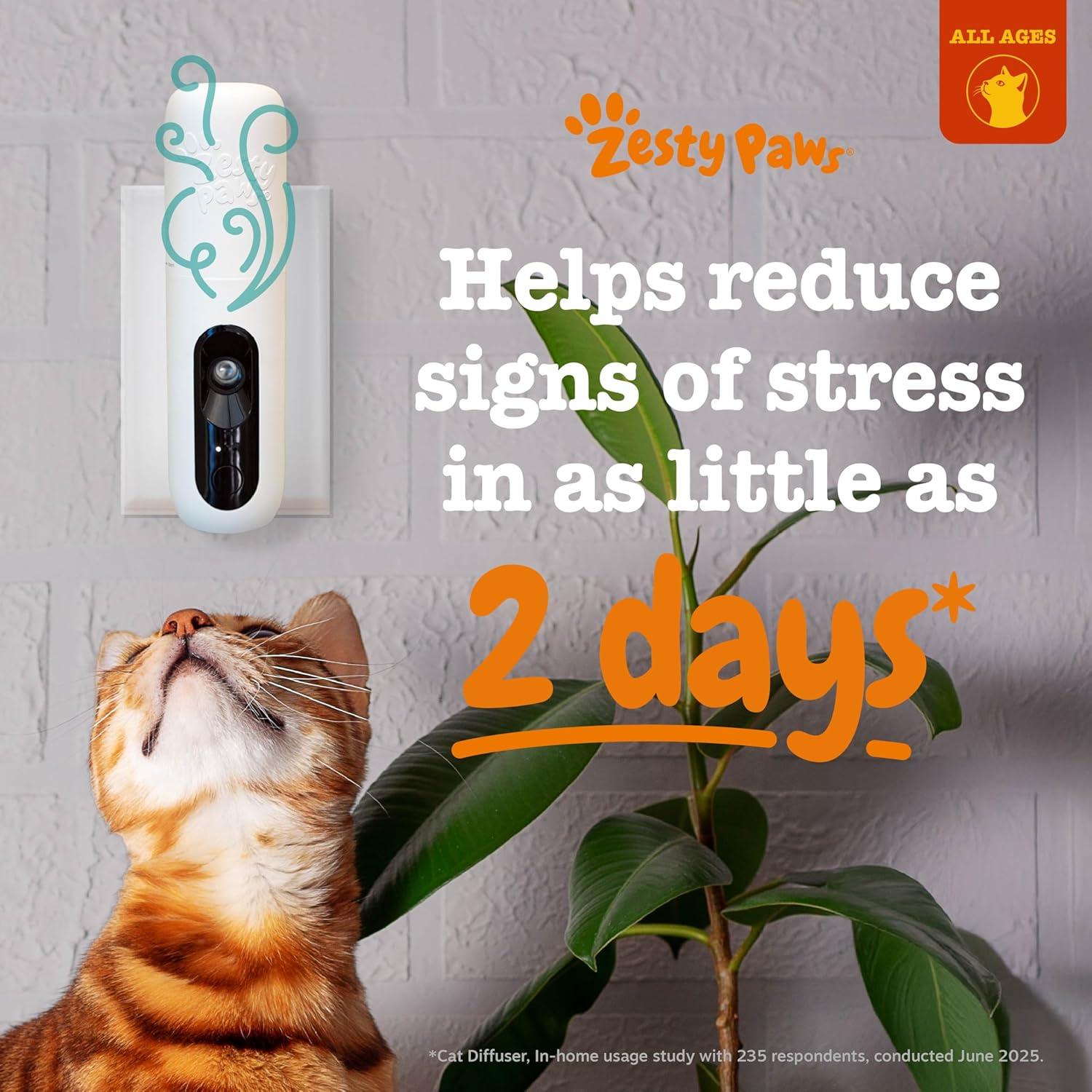 imageZesty Paws 30 Day Cat Pheromones Calming Diffuser Plugin Starter Kit  Cat Calming Diffuser for Cats with Stress Urine Spraying Scratching Excessive Grooming ampamp Aggression  TrialTrial Size