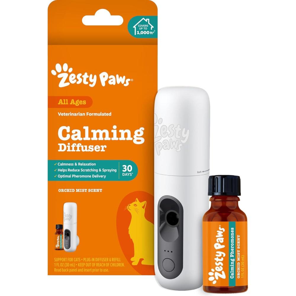 imageZesty Paws 30 Day Cat Pheromones Calming Diffuser Plugin Starter Kit  Cat Calming Diffuser for Cats with Stress Urine Spraying Scratching Excessive Grooming ampamp Aggression  TrialTrial Size