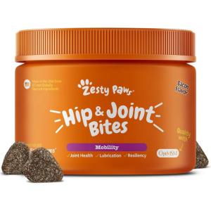 imageZesty Paws Hip amp Joint Bites for Cats  Glucosamine for Cats  with Chondroitin Turmeric  Cat Joint Supplement for Hip amp Joints  AlaskOmega Fish Oil with Omega3 Fatty Acids  60 CountBacon