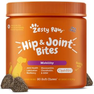 imageZesty Paws Hip amp Joint Bites for Cats  Glucosamine for Cats  with Chondroitin Turmeric  Cat Joint Supplement for Hip amp Joints  AlaskOmega Fish Oil with Omega3 Fatty Acids  60 CountDuck