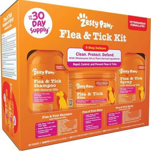 image:imageZesty Paws Flea and Tick Prevention for Dogs Chewable  Prevention Protection amp Repellent  Dog Supplement to Kill amp Control Fleas amp Ticks  Roast Chicken Flavor 90 CtFlea  Tick Kit
