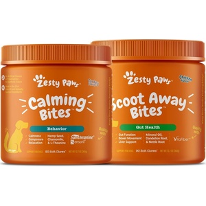 image:imageZesty Paws Calming Soft Chews for Dogs  Melatonin Ashwagandha LTheanine amp LTryptophan  Scoot Away Soft Chews for Dogs  with Bromelain
