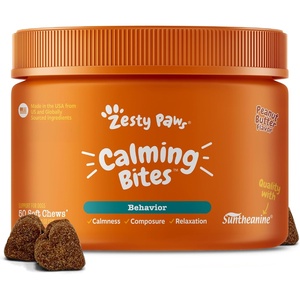 image:imageZesty Paws Hemp Calming Chews for Dogs  Dog Hemp Calming Chews with Melatonin for Dogs for Stress Travel Check Ups Thunderstorms Separation Anxiety and More  Turkey  90 Count50 Count Pack of 1